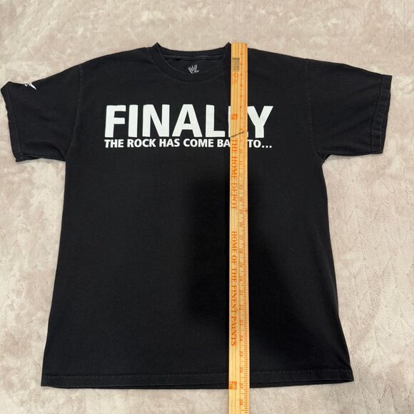 2013 WrestleMania The Rock Returns NY/NJ Black T-Shirt Men's Large - Picture 7 of 7